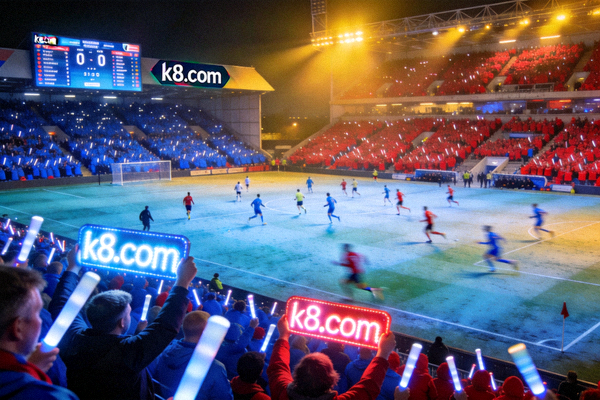 k8.com 体育赛事直播现场，足球场与球迷实时观赛