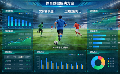 体育数据解决方案，数据仪表盘与统计图表